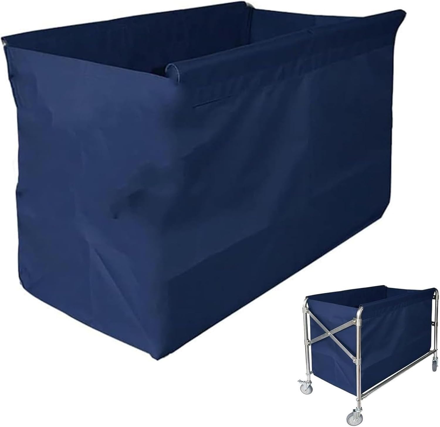 Bolsa de repuesto para carrito de lavandería, tela Oxford extraíble para cesta rodante, diseño duradero, ideal para uso doméstico y hotel, tela resistente, 77 x 43 x 60 cm