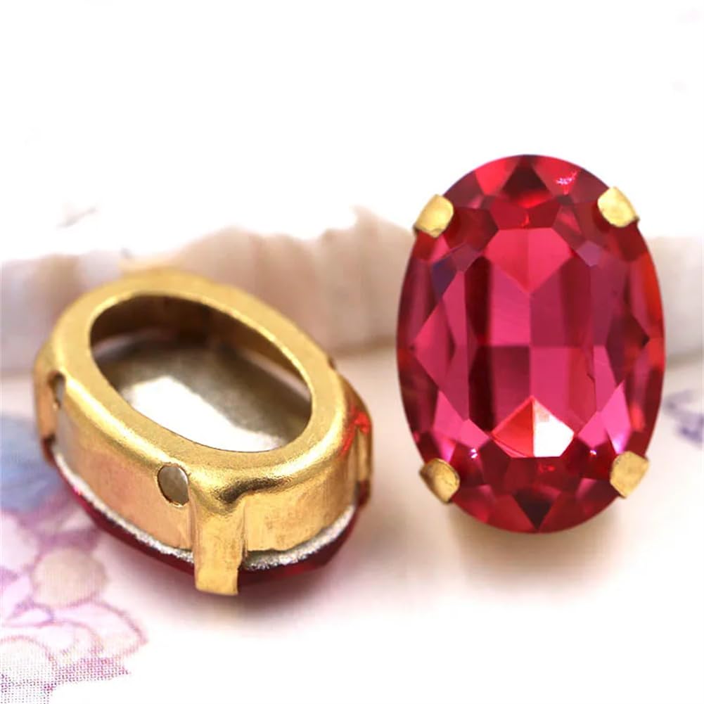 Strass Di Cristallo Di Vetro Color Moka A Forma Quadrata Da Cucito Oro Con Artiglio Incastonato A Cuscino Strass Taglio Rosa Chiaro Rosso 10 Mm 15 Pezzi - 12