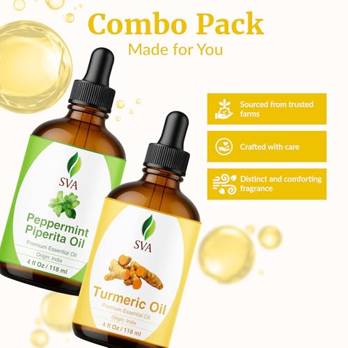 Aceite esencial combo cúrcuma y menta piperita 4 oz miniatura 4