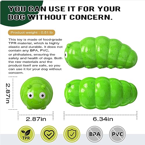 GUIASIPULE Unzerstörbar Quietschen Hundespielzeug für Aggressive Kauer, Lebensmittelqualität Material Hund Kauspielzeug, Tough Durable Hundespielzeug für Mittelgroße große Rasse (Grünere)