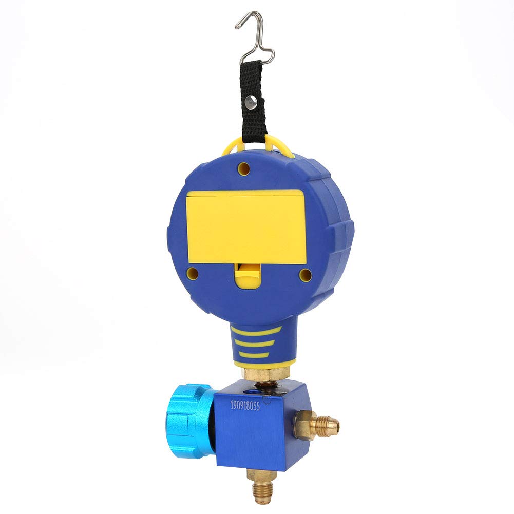 Vacuum Pressure Manifold Tester with Digital Refrigerant Meter, 82 Refrigerant Pressure Database for HVAC, Battery Prompt, -101~0Kpa Tested