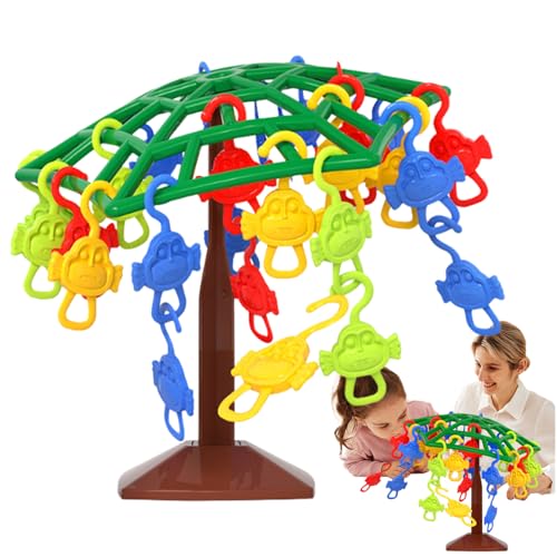 Affen Zähl-Balancierspiel,Interaktives Mathe Lernspielzeug - Vorschulische Lernspiele mit Bauklötzen für und Mädchen ab 3 Jahren als Geschenk für Geburtstag, Weihnachten, Kindertag und