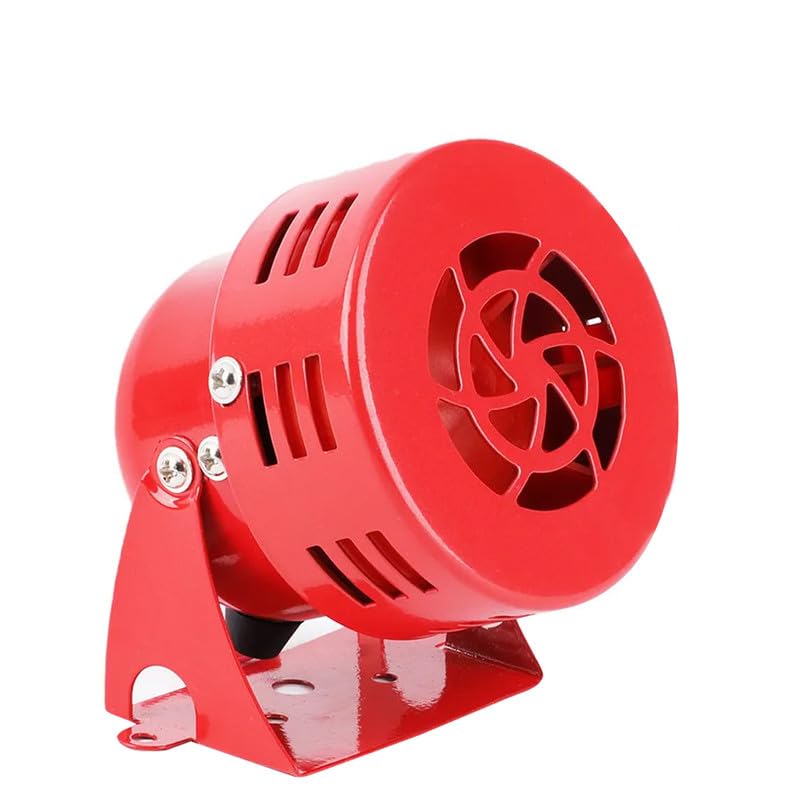 OTOROYS Loud Sound rn 12V 105dB Electric Car Driven Brake Motor Air Raid Siren rn Alarm Loud 50s Red for Car Truck Motorcycle