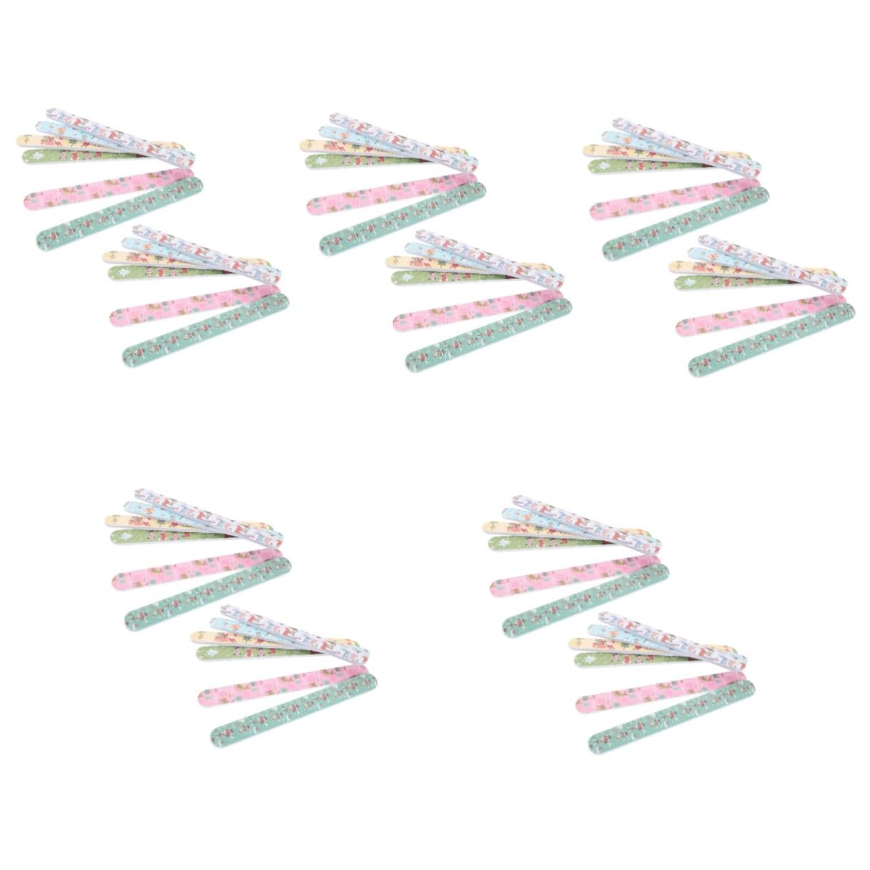 WOONEKY Set Di 5 Lime Per Unghie Natalizie Lucidatrici A Grana Fine Per Unghie Da Uomo Per Manicure 15 Pezzi*5