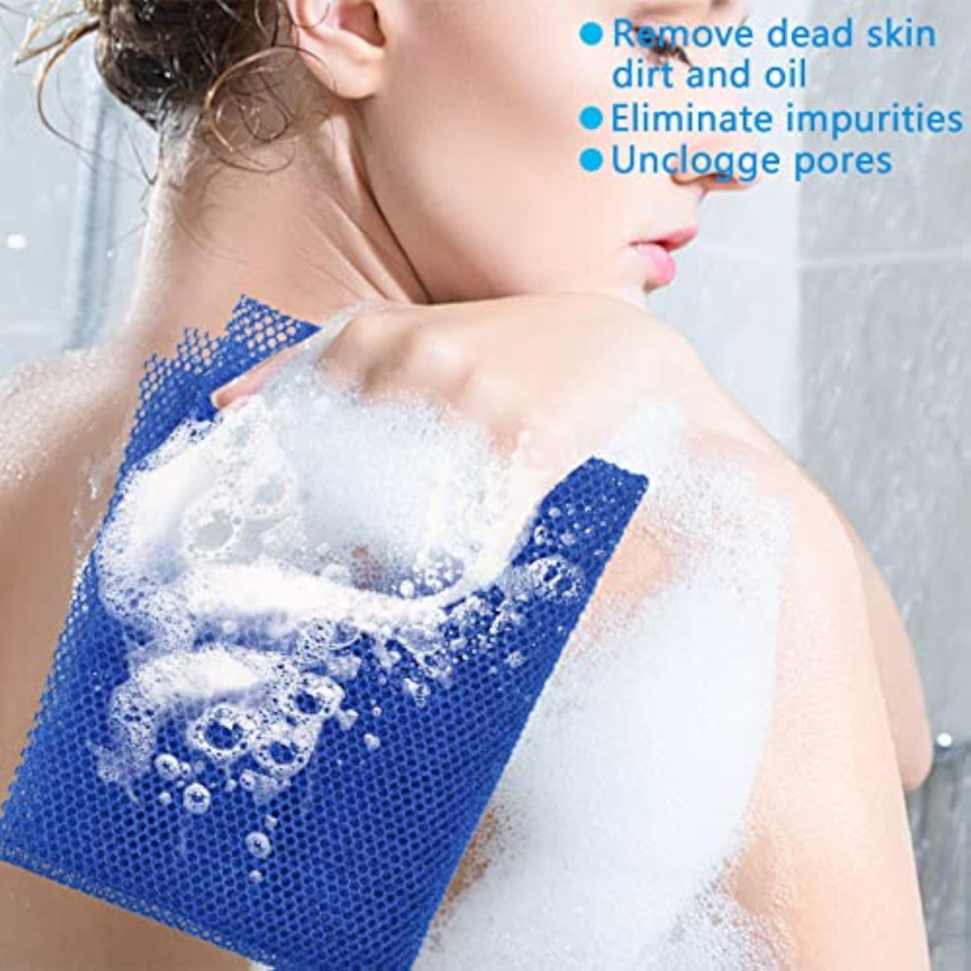 African Exfoliating Net, 2 Piece Shower Sponge Scrubber