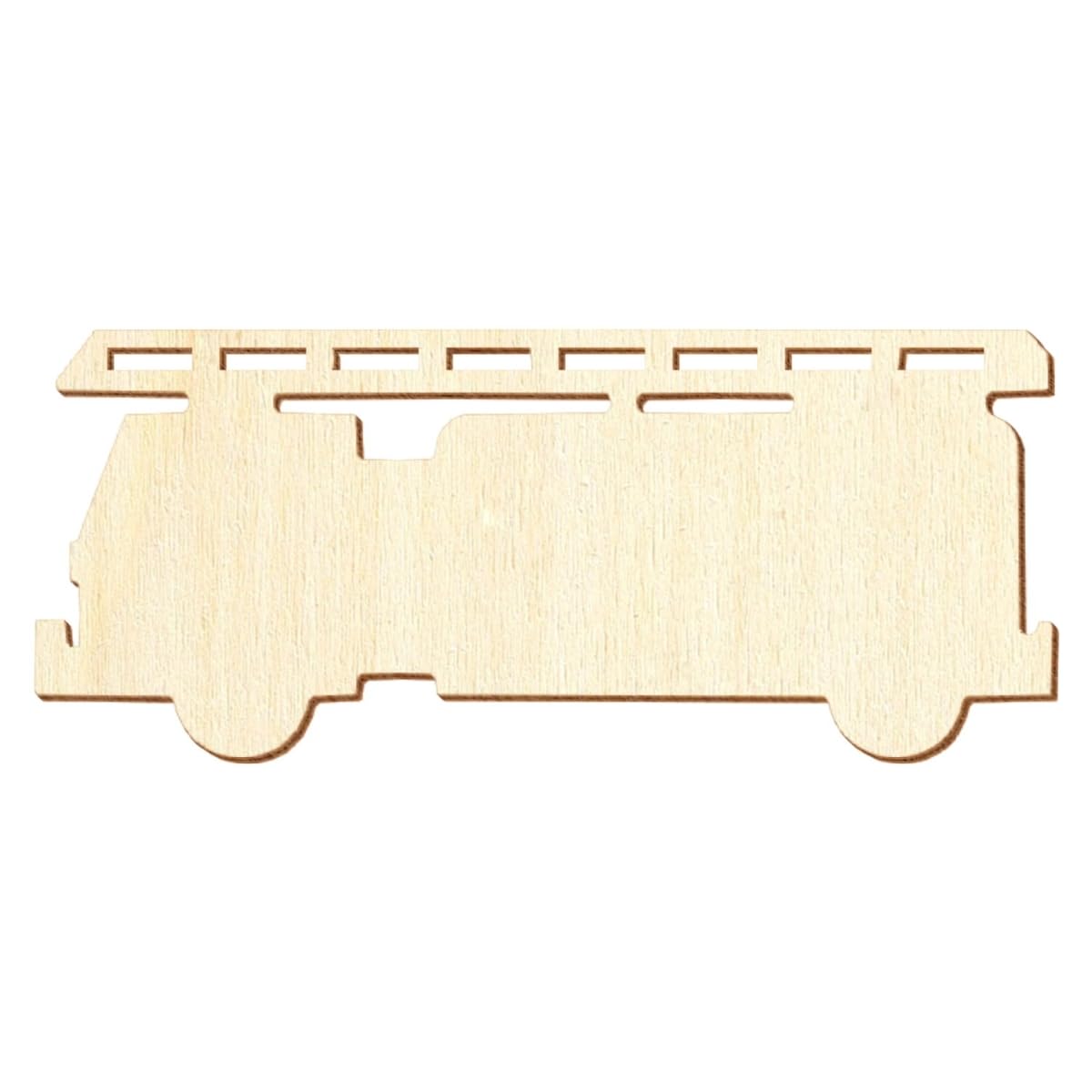 50 camiones de bomberos de madera V1 – Decoración – 3 a 50 cm – Tamaño: 16 cm