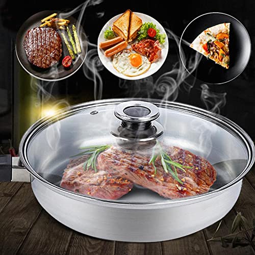 Retoo 12-teilig Topfset aus Edelstahl, Kochgeschirr, Spülmaschinengeeignet und Backofengeeignet, Töpfe mit Glasdeckel, 12er Kochtopf Set mit Durchmesser 16, 18, 20, 21.8, 24, 24, Silber – Bild 7