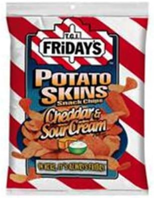 Poore Brothers Tgif Potato Skins With Cheddar And Sour Cream, 3-Ounces (Pack of 6)
