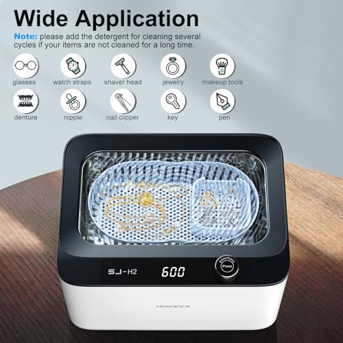 Hogance Ultraschallreinigungsgerät Ultraschallreiniger 900ML/50W, 45kHz Digitaler Ultraschallgerät...