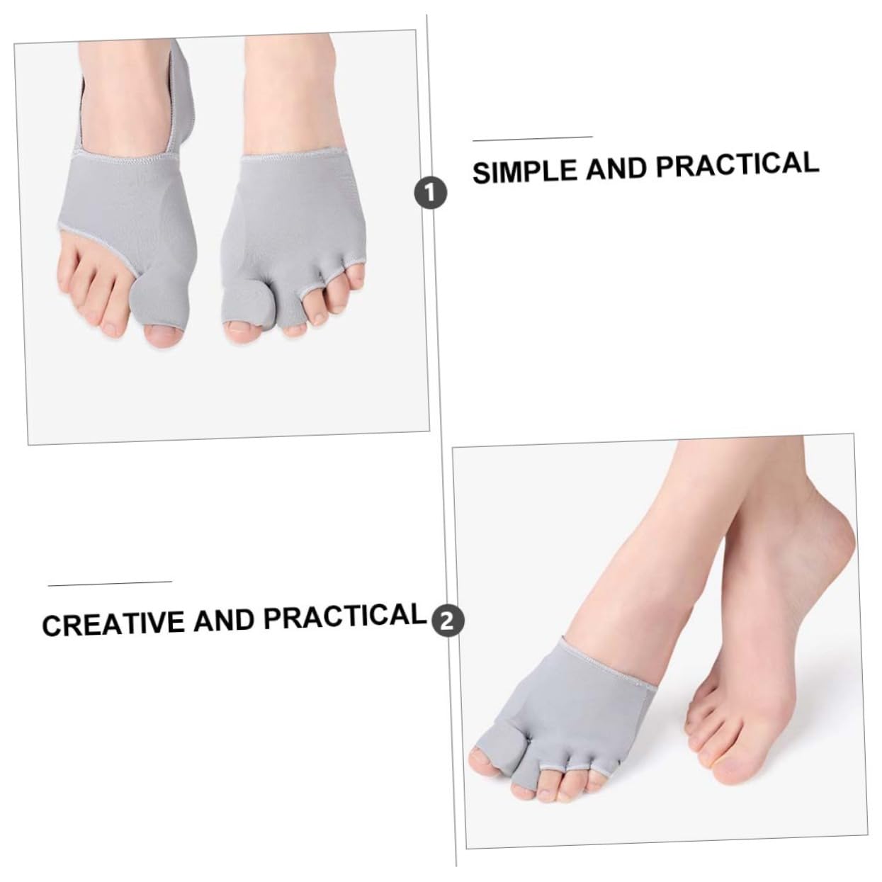 NOLITOY 1pc Foot Protector Hallux Strap Spacers for Bunions Bunion Spacers Straightener Big Bunion Splint Hallux Orthotics Big Straightener Light Grey Sebs
