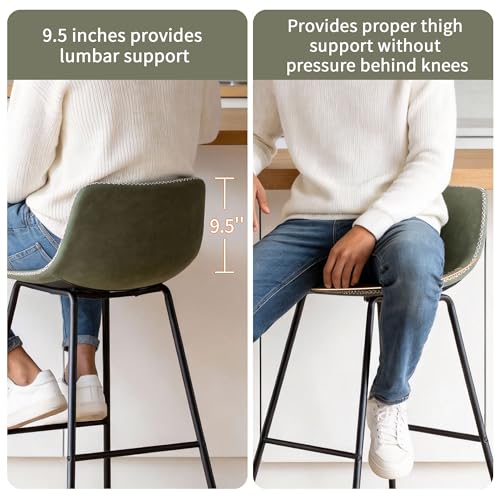 Image of Bar Stools Set of 3 for Kitchen Island, Modern Tall Bar Counter Chairs
