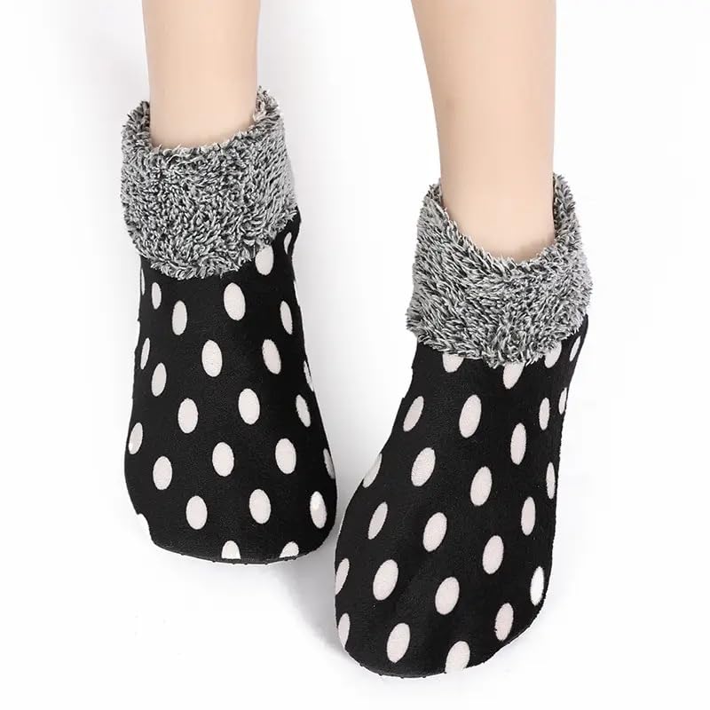 Winter Warm Casual Socks Cold Weather Thick Socks Anti-skid Slipper Socks Floor Socks for Women Girls_Pack Of 01(Free Size)-image-20