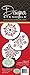 Designer Stencils Small Crystal Snowflakes 3 Cookie Stencils, Beige/semi-transparent