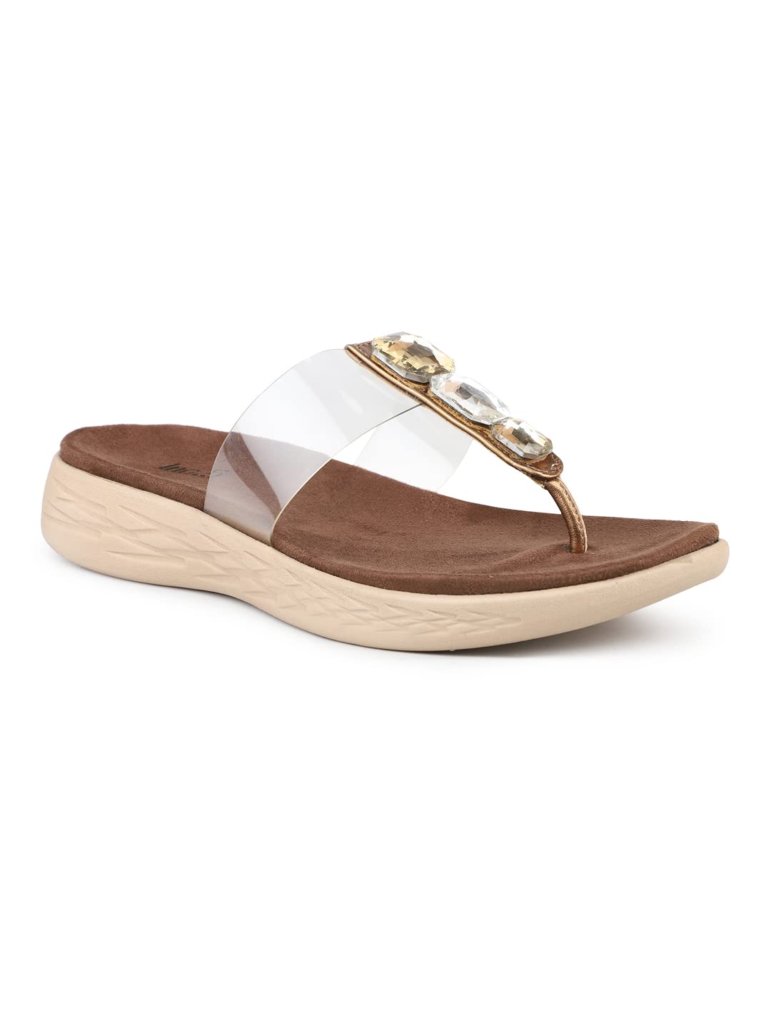 Inc.5 Womens Golden Casual Embellished T-Strap Sandals Euro 41 (B0BXF7P73T) Amazon Price History, Amazon Price Tracker