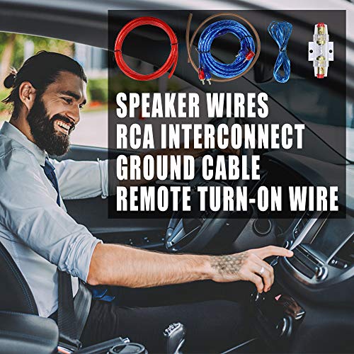 Image of 10 Gauge Car Amp Wiring Kit -Welugnal A Car Amplifier Install subwoofer Wire Wiring Kits Helps You Make Connections and Brings Power to Your Radio, Subwoofers and Speakers Amp Power Wire