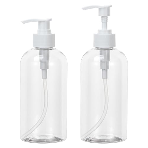 Yebeauty Dispensador de botellas con bomba, paquete de 2 unidades de 13.5 oz13.5 fl oz, dispensador de jabón para loción para platos, contenedor de disponible en Yaxa Colombia
