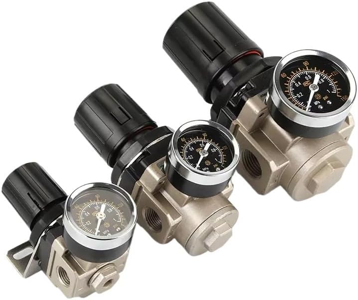 AR2000-02 AR3000-03 AR4000-04 AR5000-06 Thread 1/4"" Pneumatic Air Pressure Regulator Oil-water Separator Pressure Reducing Valve(Color:AR2000-02 PC8)