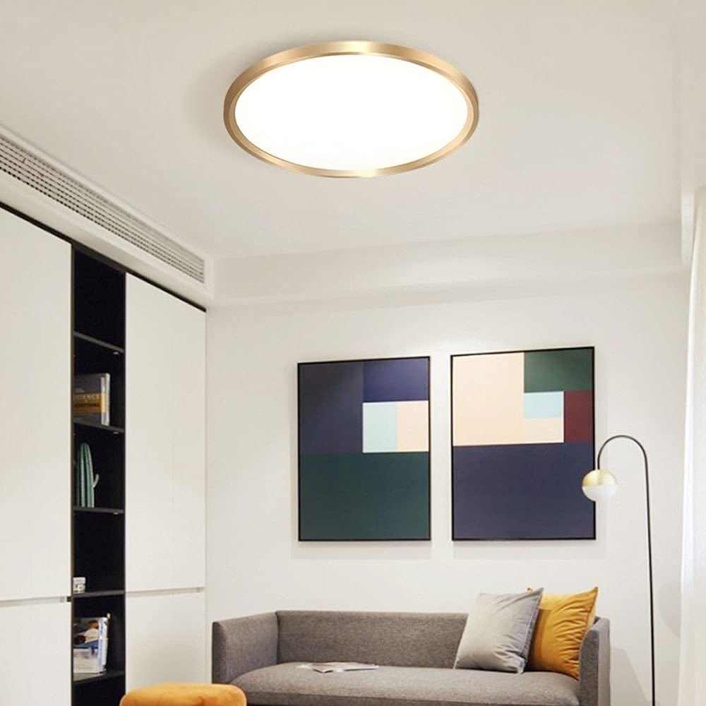 Lámpara De Techo Blanca Redonda Ultrafina (6000 K), Luz De Techo Empotrada, Luz Plana LED De Bajo Consumo, Dormitorio, Estudio, Vestidor, Iluminación Decorativa, Fácil De Instalar