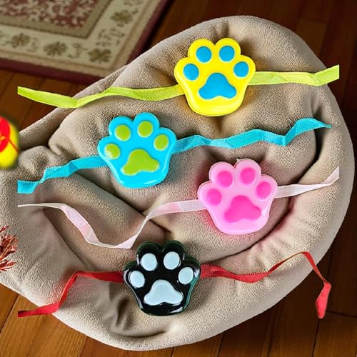 Image of Paw Rakhi Combo for Your Loved Pets | Rakhi for Dog /Cat | Sharpner | Free Tilak Set | PoPo Toys | Assorted Color (Any 2)