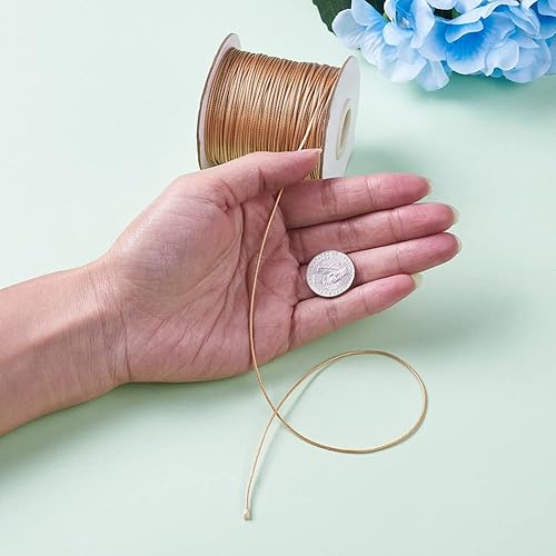 Miniatura 6 de Cheriswelry Cuerda de poliéster encerado coreano de 85 yardas de 0.039 pulgadas (0.039 in), hilo de cuerda de cuerda de cuerda redonda para