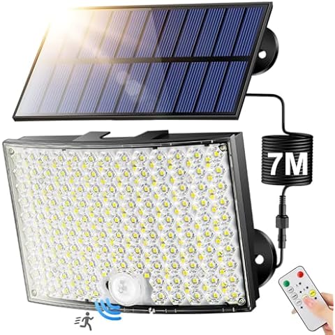 PIKOY Solar Security Lights with Remote Control Cover