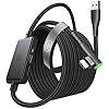 INIU Cable de enlace con carga [16 pies] para Meta Quest 3/3S, Oculus Quest 2/Pro, Pico 4, PC VR – USB 3.0 de datos de alta velocidad y cable de carga, cable de carga USB C para accesorios de