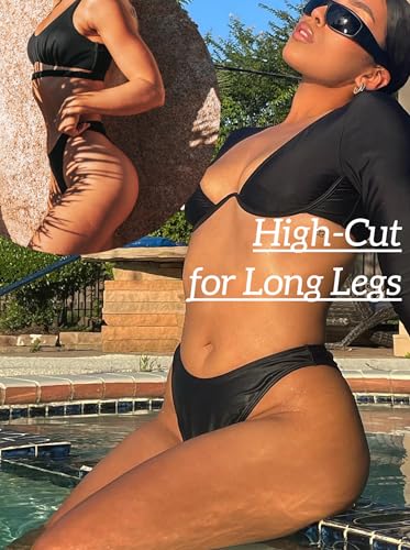 Women Ruched Back Cheeky Bikini Bottom Brazilian Sexy High Cut Swim Bottom High Rise Bathing Suit Bottom4