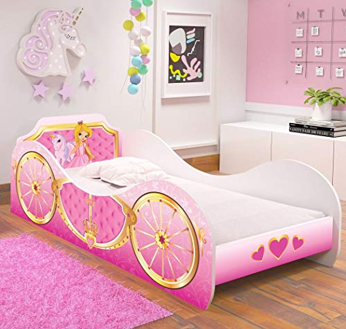 Cama Solteiro Carruagem - Princesa Unicórnio - RPM Móveis