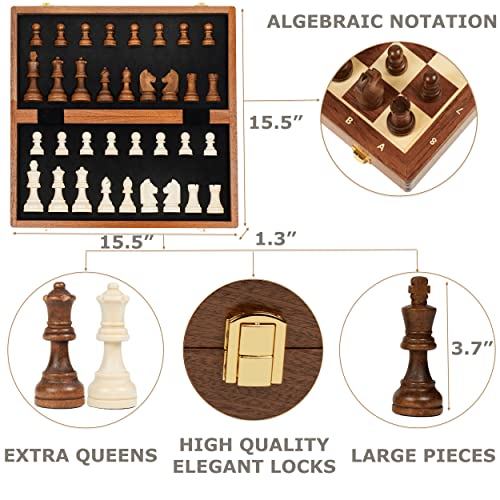 Set de Ajedrez Magnético de Madera para Niños y Adultos miniatura 3