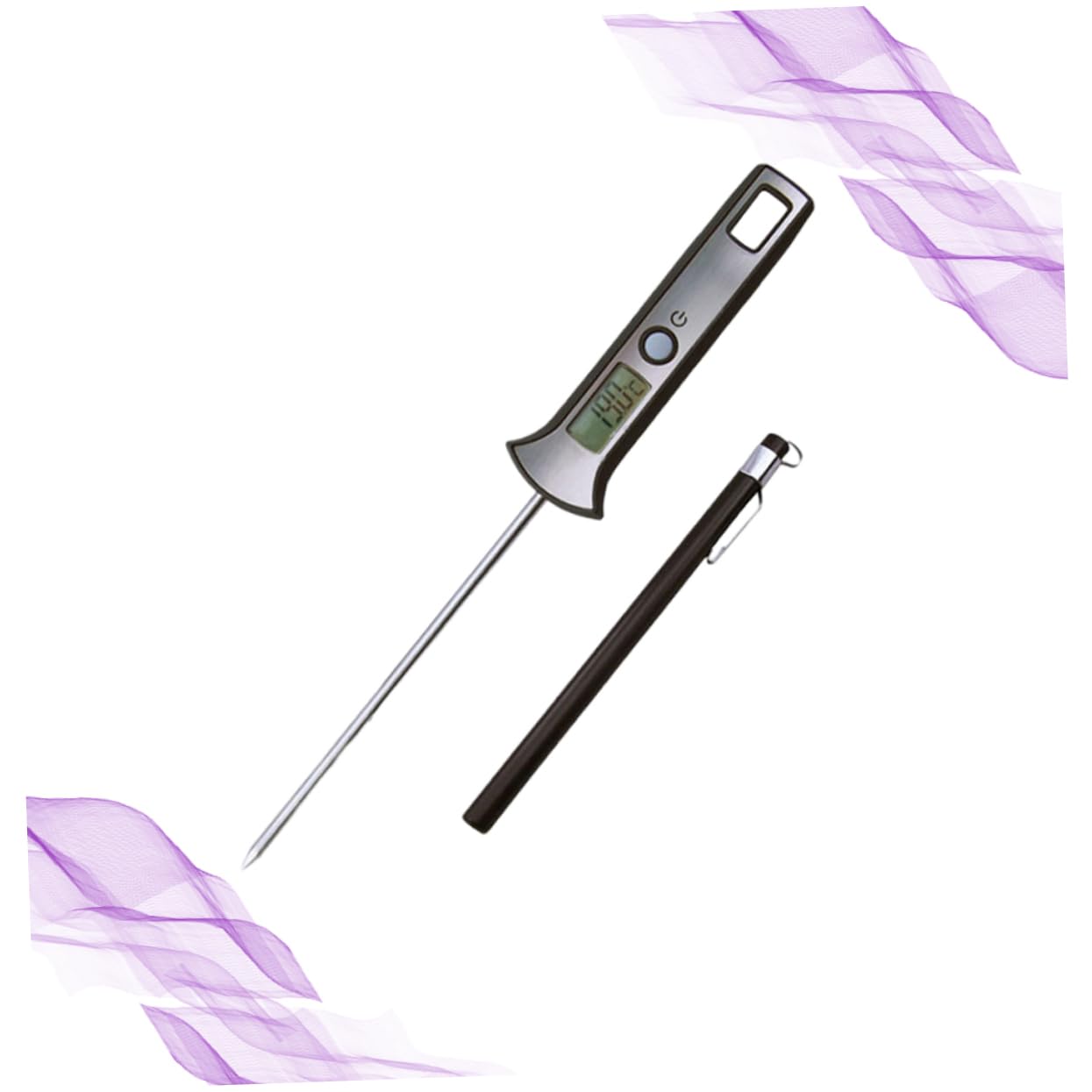 Hemoton 3pcs Digital Meat Thermometer Precision Probe Instant Read Kitchen BBQ Thermometer for Cooking Grilling and Smoking Easy to Use and Read for Meat Poultry