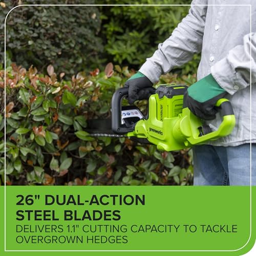 Image of Greenworks 40V 26' Brushless (1.1' Cutting Capacity /Debris Collector / 180 Rotating Handle), 2.0Ah Battery and Charger Included
