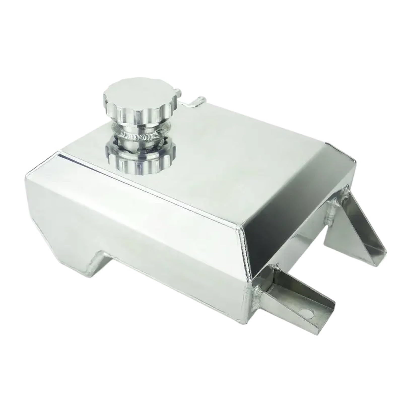 Pasuje Do Ford Falcon BA-BF 6CYL V8 XR6 XR8 FPV Aluminiowy Polerowany Zbiornik Przelewowy Płynu Chłodzącego Butelka Na Wodę Zestaw zbiornika rozprężnego(Silver)