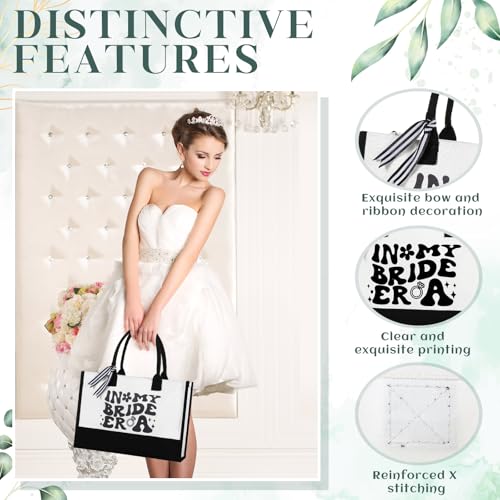 Bolso tote de lona para novia miniatura 4