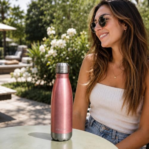 Image of CHILLOUT LIFE 17oz Insulated Stainless Steel Water Bottle, Leak Proof