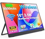 【Batterie rechargeable 8000mAh | Charge & Runtime】Ce moniteur sans fil pour ordinateur portable batterie intégrée 8000mAh prend en charge l'utilisation mobile toute la journée. Une charge complète prend environ 2 heures, et le moniteur de bureau usb c hdmi peut fonctionner en continu jusqu'à 4 heures sous luminosité standard. Le extension ecran pc portable additionnel convient parfaitement pour les présentations d'affaires, la création de contenu sur place et le divertissement pendant les voyages.