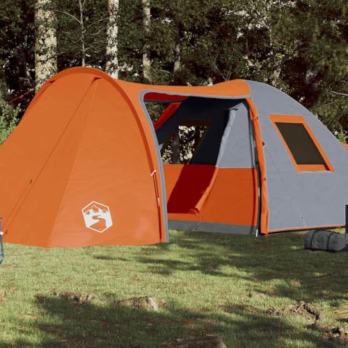 Vetnasa Tienda Familiar con cúpula para 6 Personas Impermeable Naranja Deportes, Actividades al Aire Libre, Camping y Senderismo, Tiendas de campaña Naranja 10 KG