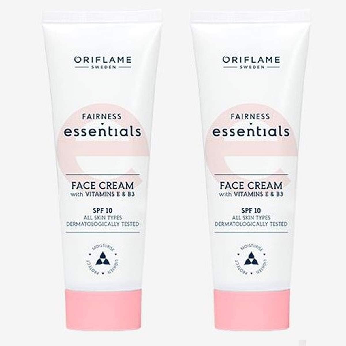 Oriflame ESSENTIALS Fairness Essentials Face Cream with Vitamins E & B3 SPF 10, 50 ml pack of 2