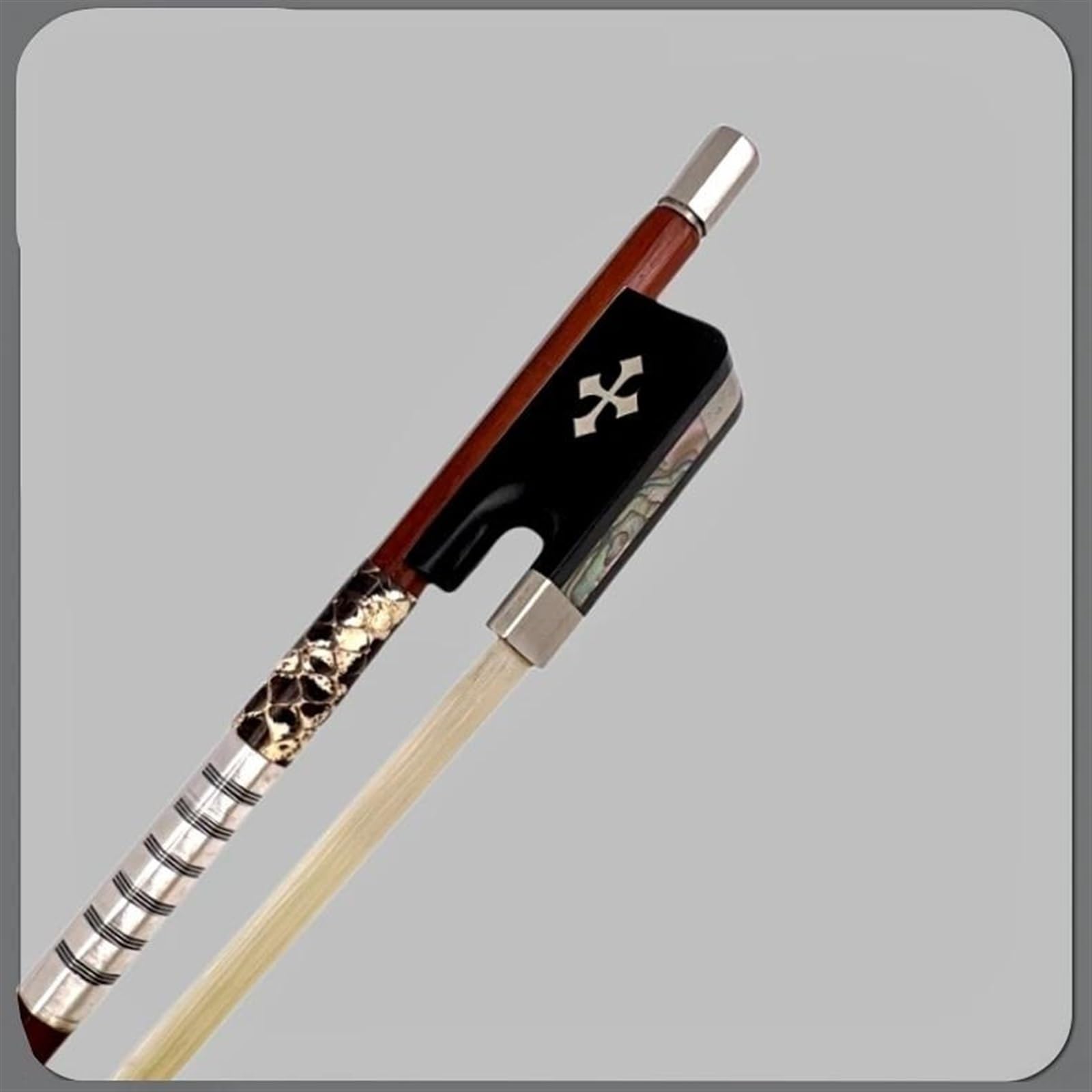 Violín Partes De Repuest Arco De Violín O Viola De Madera De Brasil Arco De Violín Profesional(4-4 violinSilver)