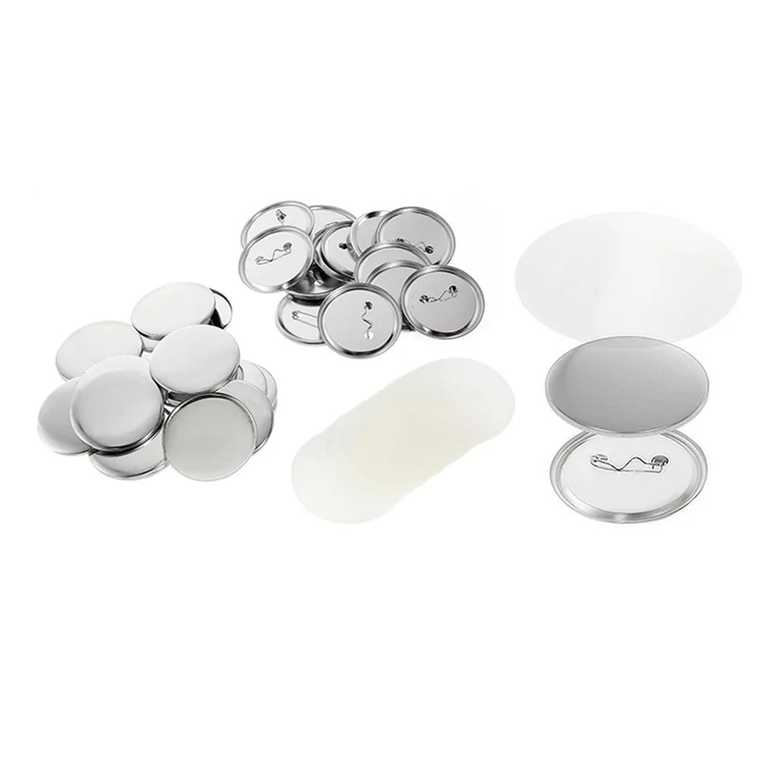 200 set di parti for bottoni for spille con badge in metallo da 25 mm, 32 mm e 37 mm, parti for bottoni for badge vuoti Realizzazione efficiente(25mm)