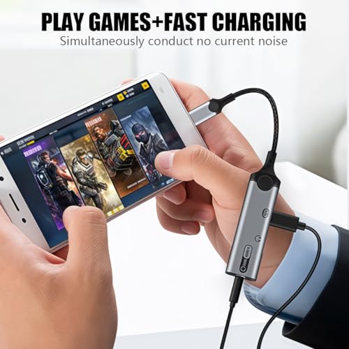 Image of Verilux 3-in-1 Type C to 3.5 mm Connector, PD 60W Type C Adapter Fast Charging and 32bit /384KHz Lossless High-Resolution Audio for iPhone 17 /17 Pro /17 Pro Max /16 /15, Galaxy S26 /S25 /S24 /S23, iPad