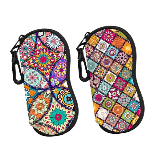 Image of Sunglass Case Soft Glasses Case 2 Pack Eyeglass Case With Hook Sunglass Organizer For Women