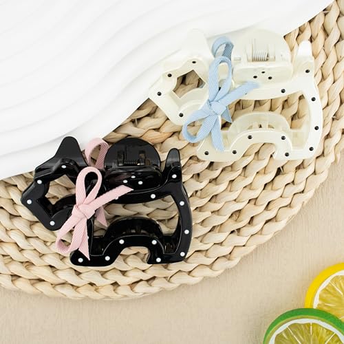 Pinzas para el cabello con diseño de perro 2 unidades miniatura 3