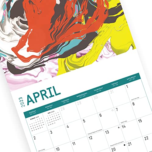2023 Abstract Art By Justin Victoria Monthly Wall Calendar By Bright Day, 12 X 12 Inch, Painting Artist Collection #TOP6