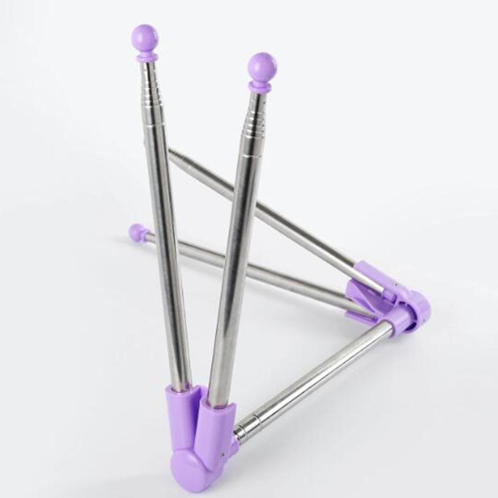Appendiabiti portatile per vestiti, per camper, balcone, guardaroba viola