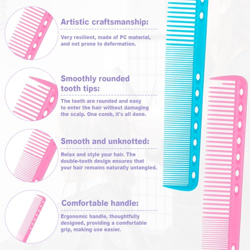Set de 9 peines de corte de cabello de carbono miniatura 3