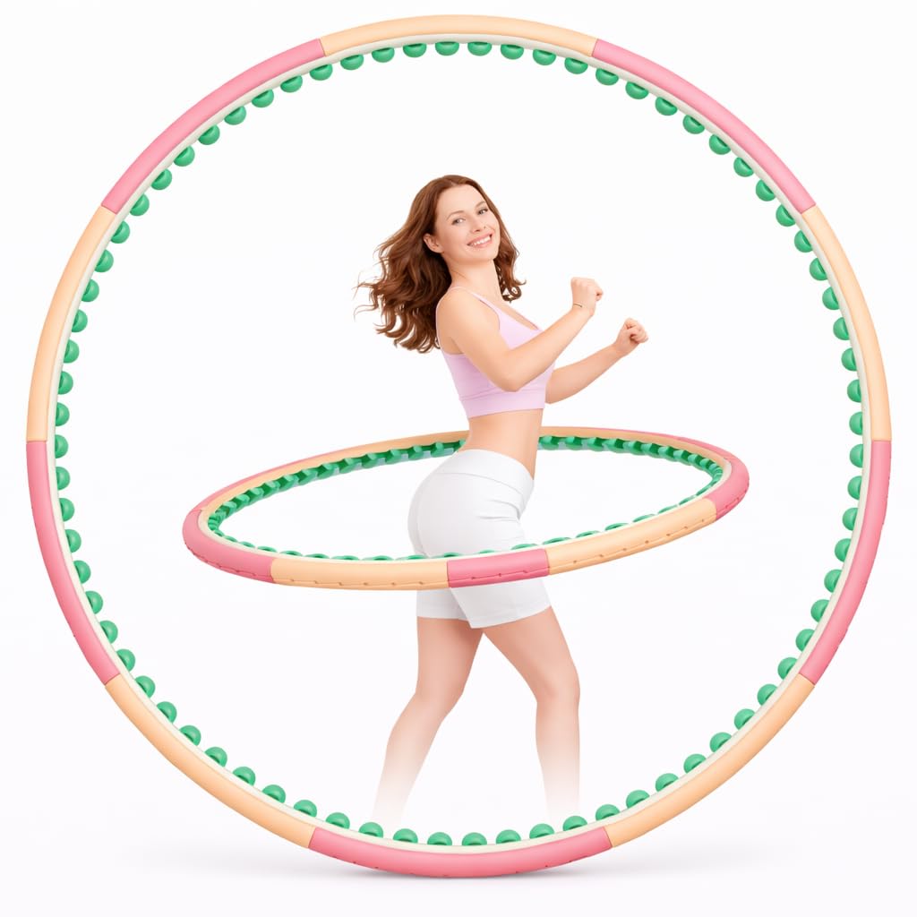 Health Hoop - Korean Weight Loss Health Hoola Hoop 2.5kg (Step 4) for Workout, Weighted Circle, Fitness Hoop, Hula Exercise, Hula Up