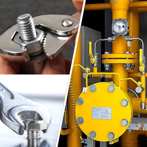 Mbsomnus M10 Sechskantschraube und Muttern Set 10 Stk Edelstahlschrauben Sechskant M10x40 mm DIN 933 Schrauben Edelstahl A2 V2A mit Selbstsichernde Muttern Unterlegscheiben und Federringe für Möbel