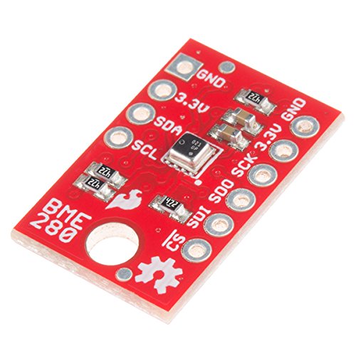 Sparkfun Atmospheric Sensor Breakout - Bme280 Measure Weather With Barometric Pressure Relative Humidity Temperature Small Footprint I2C & Spi Communications Interface Operating Voltage 3.3V Low Power #TOP24
