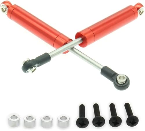 Miniatura 7 de Paquete de 4 amortiguadores de amortiguadores internos de 4.016 in para camión oruga 110 HSP HPI AXIAL Tamiya LOSI RC piezas mejoradas de metal para