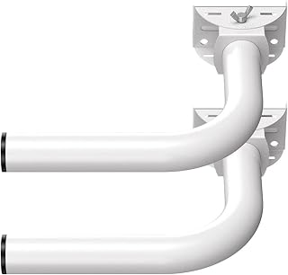 J Pole Antenna Mount Bracket, 2pcs Wireless Bridge Bracket Mount Mount Mount UNIVERSALE Stahlantennenhalterpol für Outdoor Point AP Access Point Client Bridge